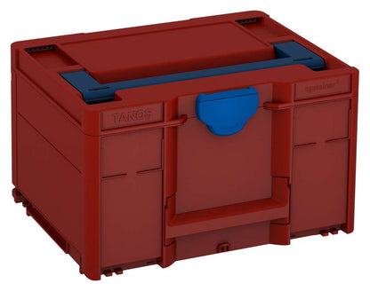 Systainer³ M 237, Carmine Red with Sapphire Blue lid handle and Signal Blue catches