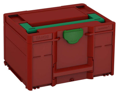 Systainer³ M 237, Carmine Red with Signal Green lid handle and Emerald Green catches