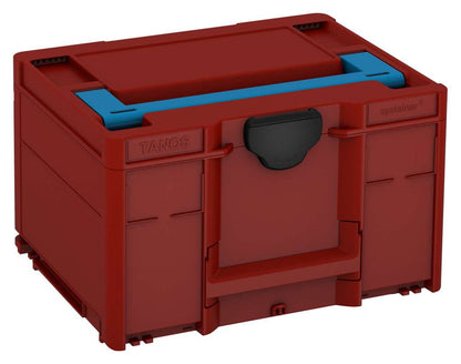 Systainer³ M 237, Carmine Red with Sky Blue lid handle and Black catches