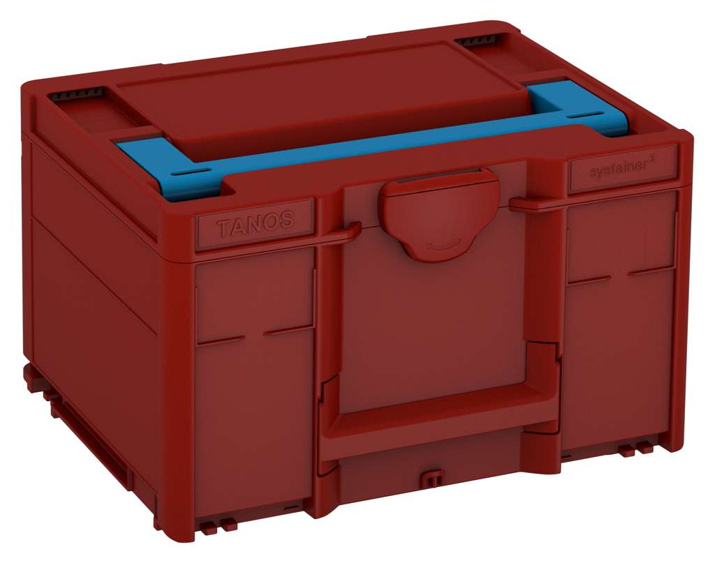 Systainer³ M 237, Carmine Red with Sky Blue lid handle