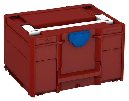 Systainer³ M 237, Carmine Red with White lid handle and Signal Blue catches