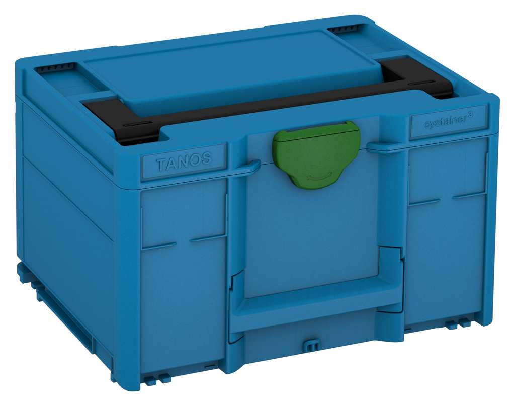 Systainer³ M 237, Sky Blue with Black lid handle and Emerald Green catches
