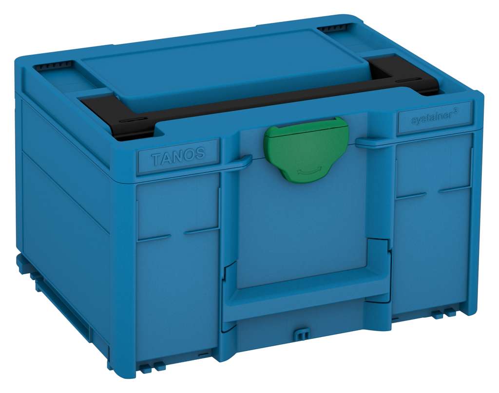 Systainer³ M 237, Sky Blue with Black lid handle and Signal Green catches
