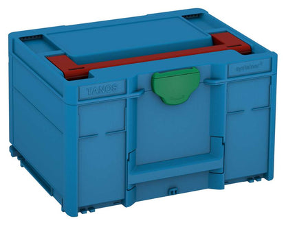 Systainer³ M 237, Sky Blue with Carmine Red lid handle and Signal Green catches