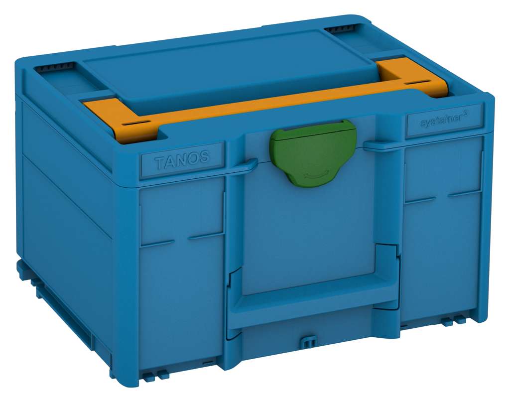 Systainer³ M 237, Sky Blue with Daffodil Yellow lid handle and Emerald Green catches