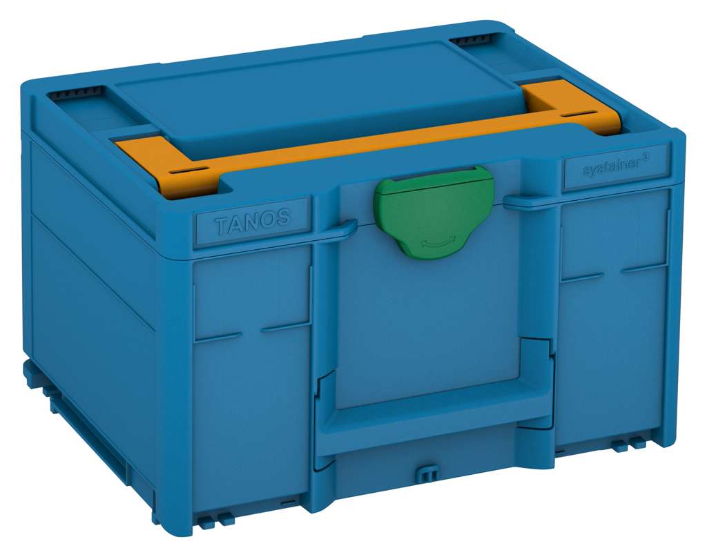 Systainer³ M 237, Sky Blue with Daffodil Yellow lid handle and Signal Green catches