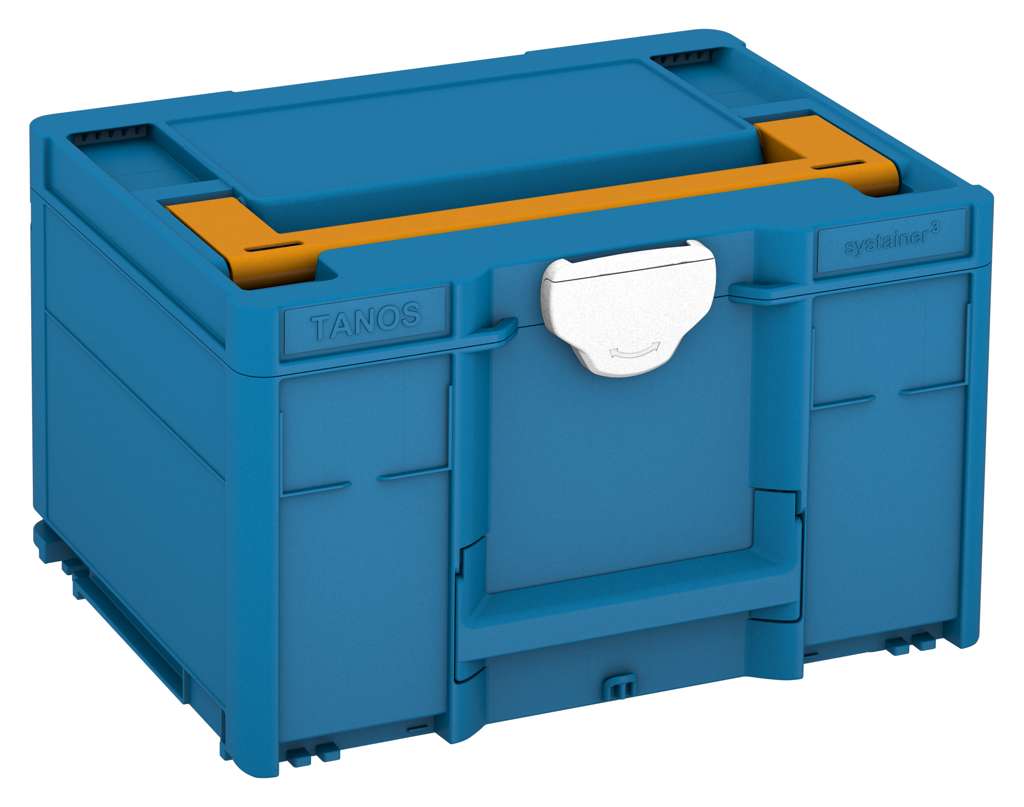 Systainer³ M 237, Sky Blue with Daffodil Yellow lid handle and White catches