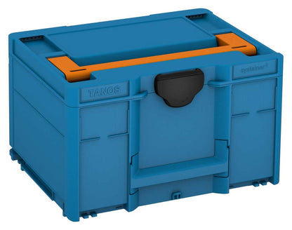 Systainer³ M 237, Sky Blue with Deep Orange lid handle and Black catches