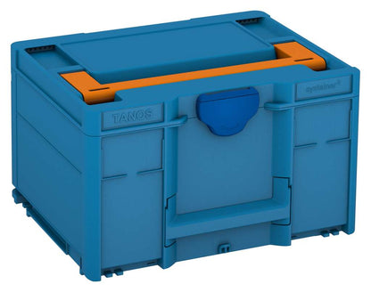Systainer³ M 237, Sky Blue with Deep Orange lid handle and Signal Blue catches