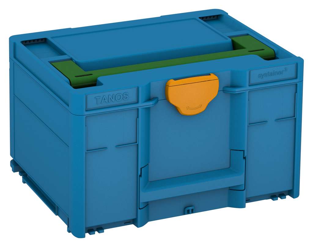 Systainer³ M 237, Sky Blue with Emerald Green lid handle and Daffodil Yellow catches