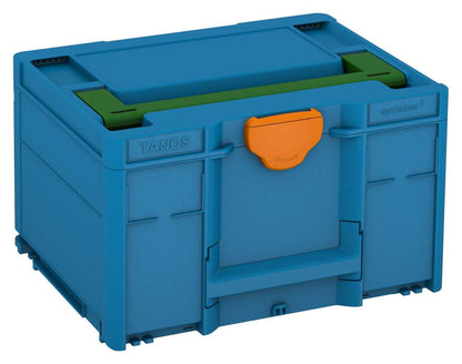 Systainer³ M 237, Sky Blue with Emerald Green lid handle and Deep Orange catches