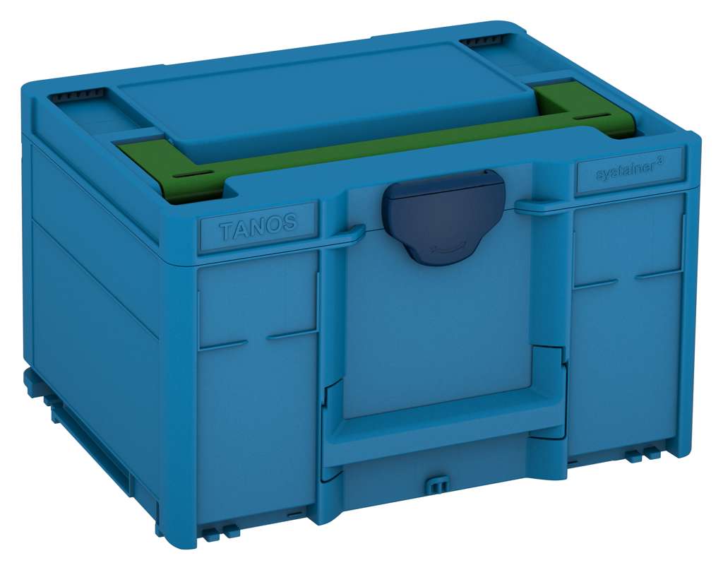 Systainer³ M 237, Sky Blue with Emerald Green lid handle and Sapphire Blue catches