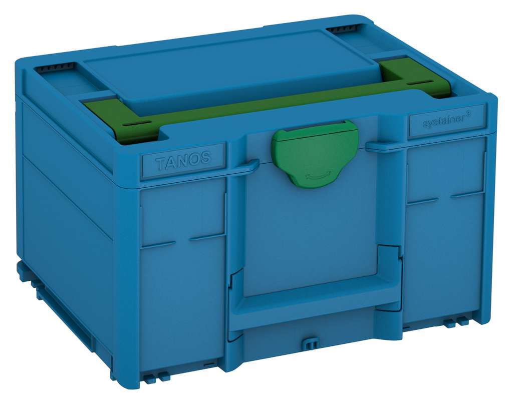 Systainer³ M 237, Sky Blue with Emerald Green lid handle and Signal Green catches
