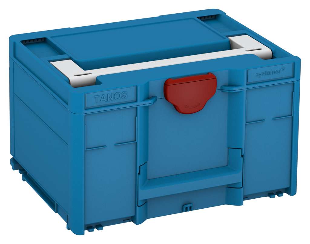 Systainer³ M 237, Sky Blue with Light Grey lid handle and Carmine Red catches