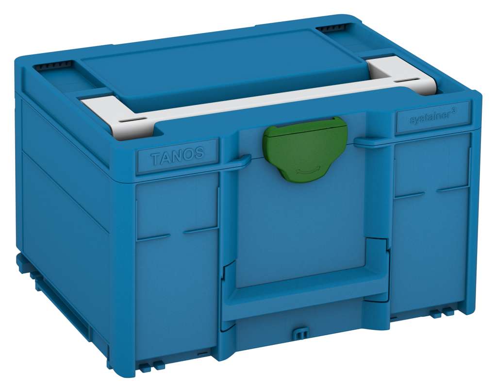 Systainer³ M 237, Sky Blue with Light Grey lid handle and Emerald Green catches
