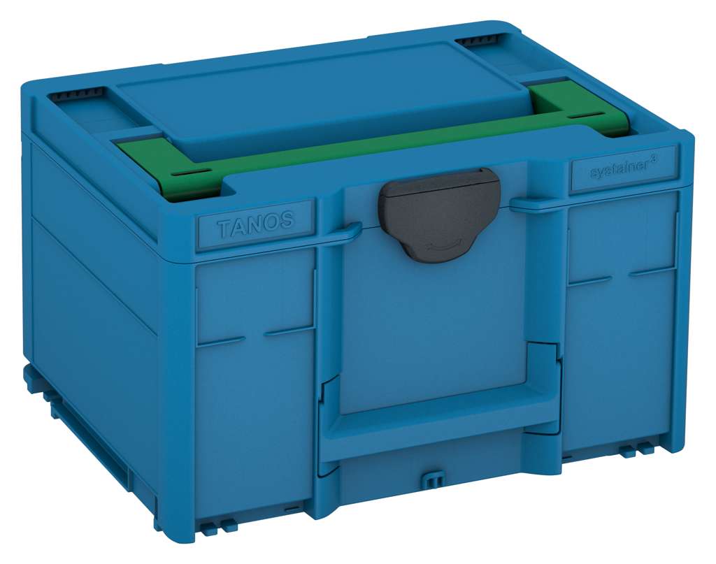 Systainer³ M 237, Sky Blue with Signal Green lid handle and Anthracite catches