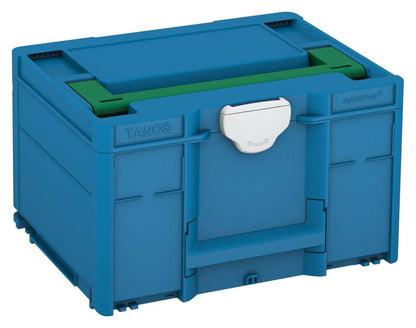 Systainer³ M 237, Sky Blue with Signal Green lid handle and Light Grey catches