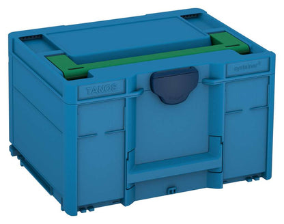 Systainer³ M 237, Sky Blue with Signal Green lid handle and Sapphire Blue catches