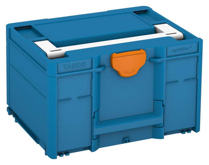 Systainer³ M 237, Sky Blue with White lid handle and Deep Orange catches