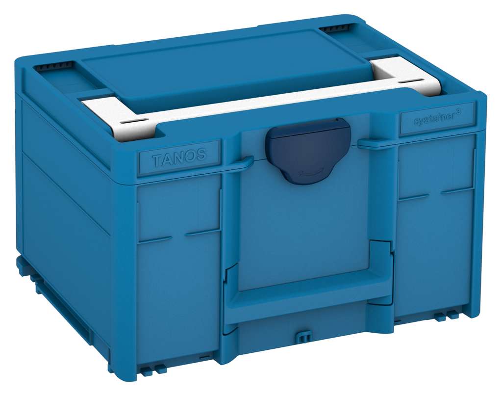 Systainer³ M 237, Sky Blue with White lid handle and Sapphire Blue catches