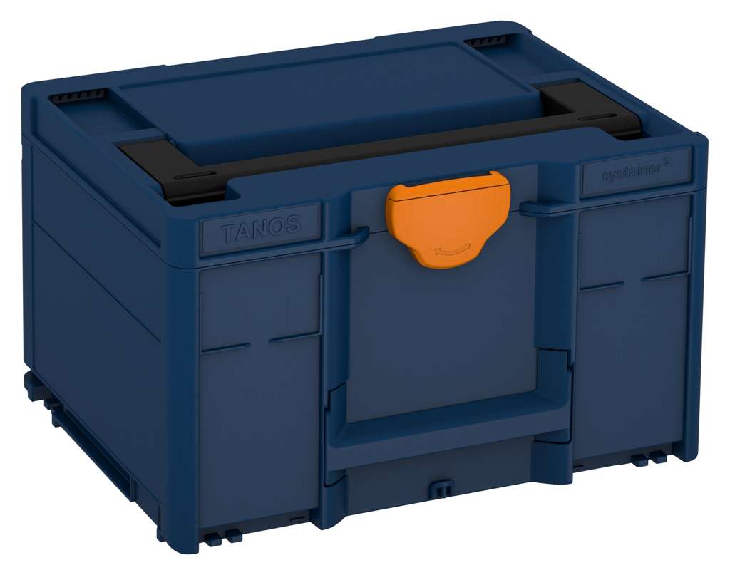 Systainer³ M 237, Sapphire Blue with Black lid handle and Deep Orange catches