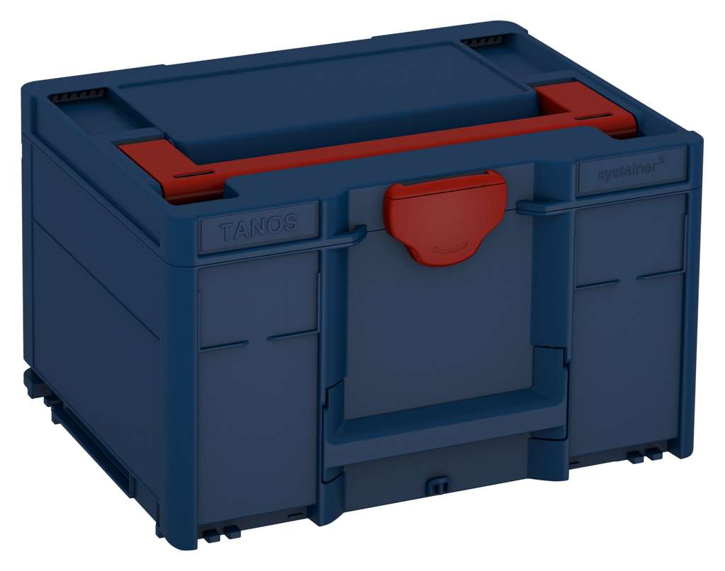 Systainer³ M 237, Sapphire Blue with Carmine Red lid handle and Carmine Red catches