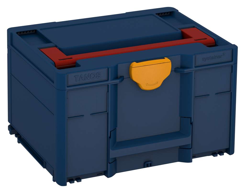 Systainer³ M 237, Sapphire Blue with Carmine Red lid handle and Daffodil Yellow catches