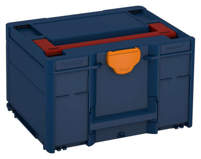 Systainer³ M 237, Sapphire Blue with Carmine Red lid handle and Deep Orange catches