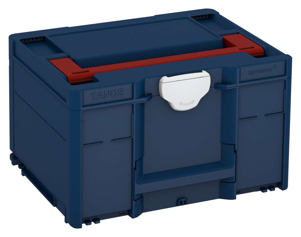 Systainer³ M 237, Sapphire Blue with Carmine Red lid handle and Light Grey catches