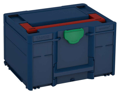 Systainer³ M 237, Sapphire Blue with Carmine Red lid handle and Signal Green catches