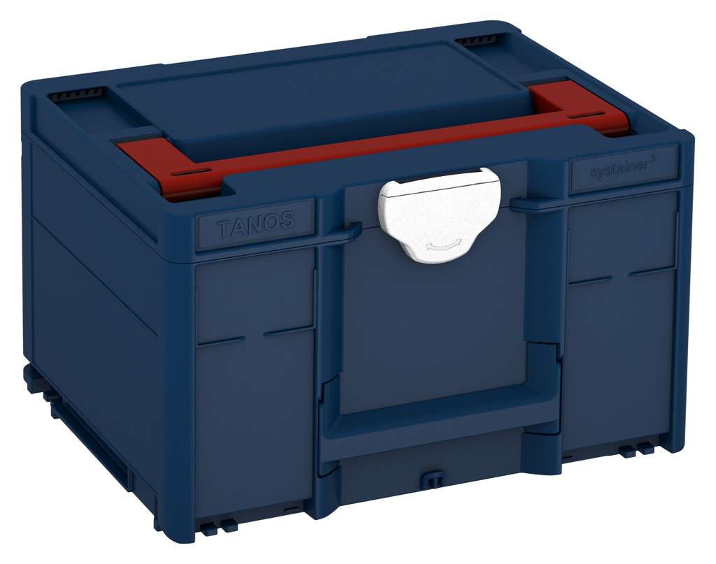 Systainer³ M 237, Sapphire Blue with Carmine Red lid handle and White catches