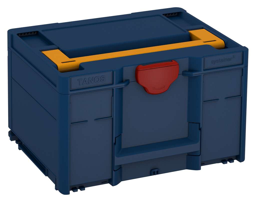 Systainer³ M 237, Sapphire Blue with Daffodil Yellow lid handle and Carmine Red catches
