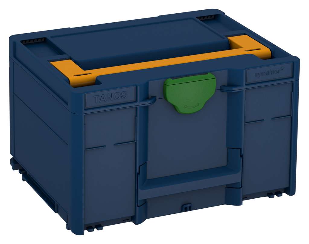 Systainer³ M 237, Sapphire Blue with Daffodil Yellow lid handle and Emerald Green catches