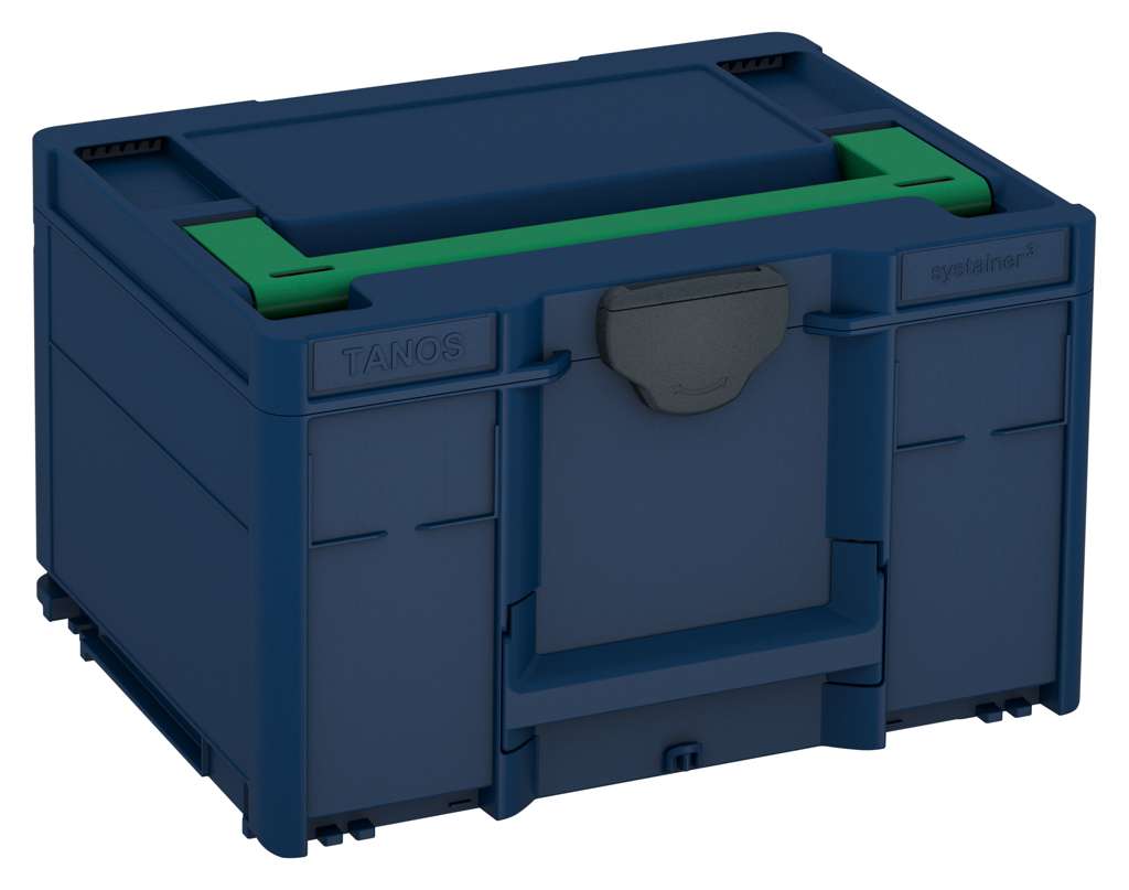 Systainer³ M 237, Sapphire Blue with Signal Green lid handle and Anthracite catches