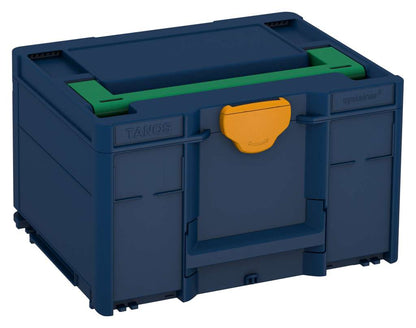 Systainer³ M 237, Sapphire Blue with Signal Green lid handle and Daffodil Yellow catches