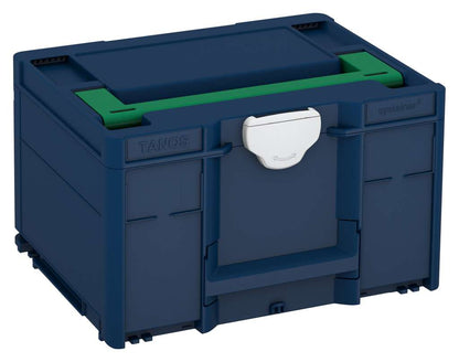 Systainer³ M 237, Sapphire Blue with Signal Green lid handle and Light Grey catches
