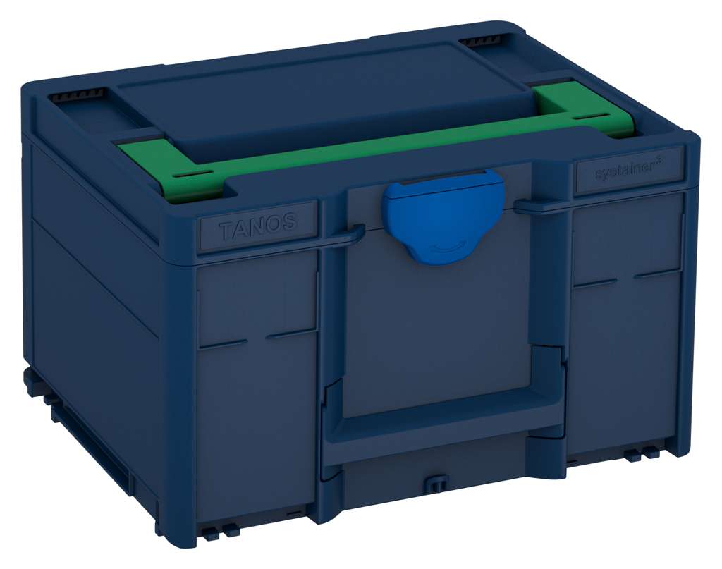 Systainer³ M 237, Sapphire Blue with Signal Green lid handle and Signal Blue catches
