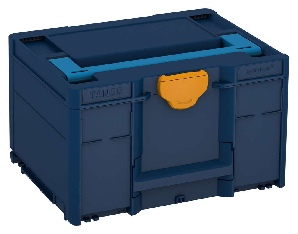 Systainer³ M 237, Sapphire Blue with Sky Blue lid handle and Daffodil Yellow catches