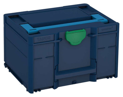 Systainer³ M 237, Sapphire Blue with Sky Blue lid handle and Signal Green catches