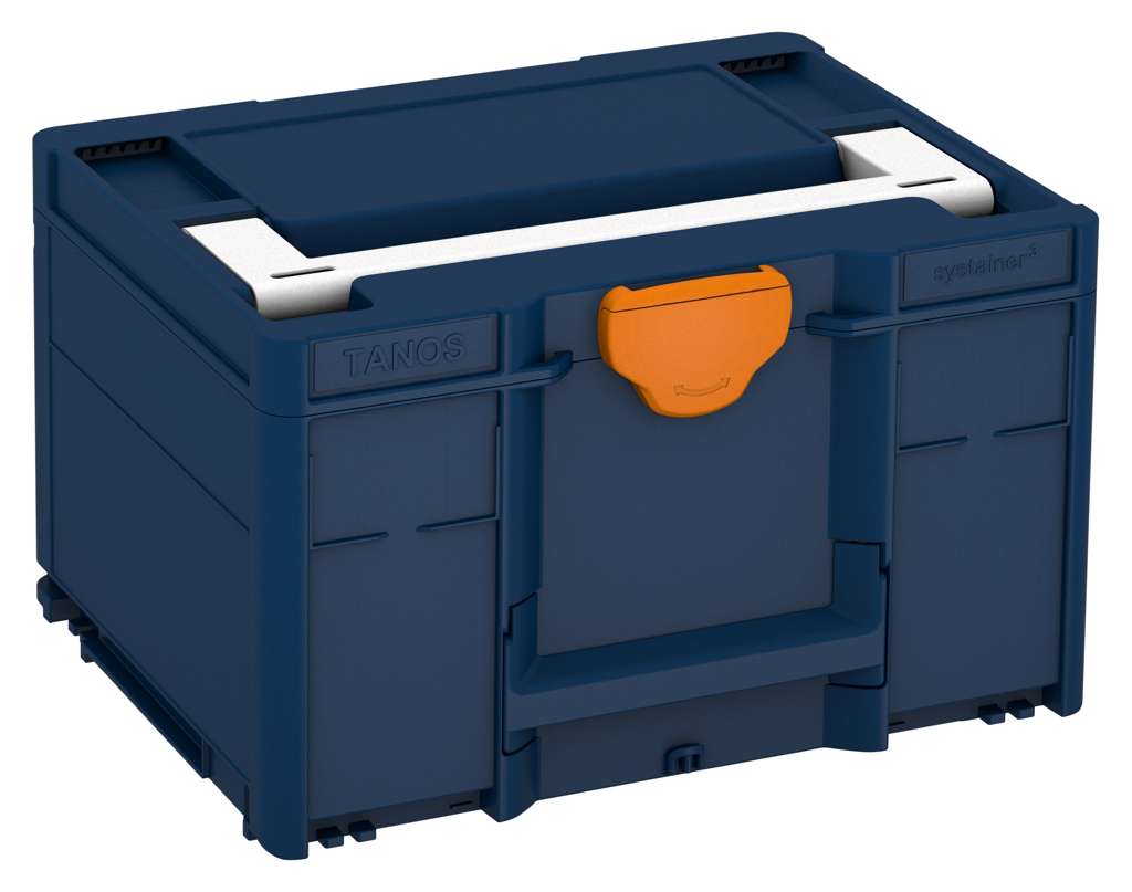 Systainer³ M 237, Sapphire Blue with White lid handle and Deep Orange catches