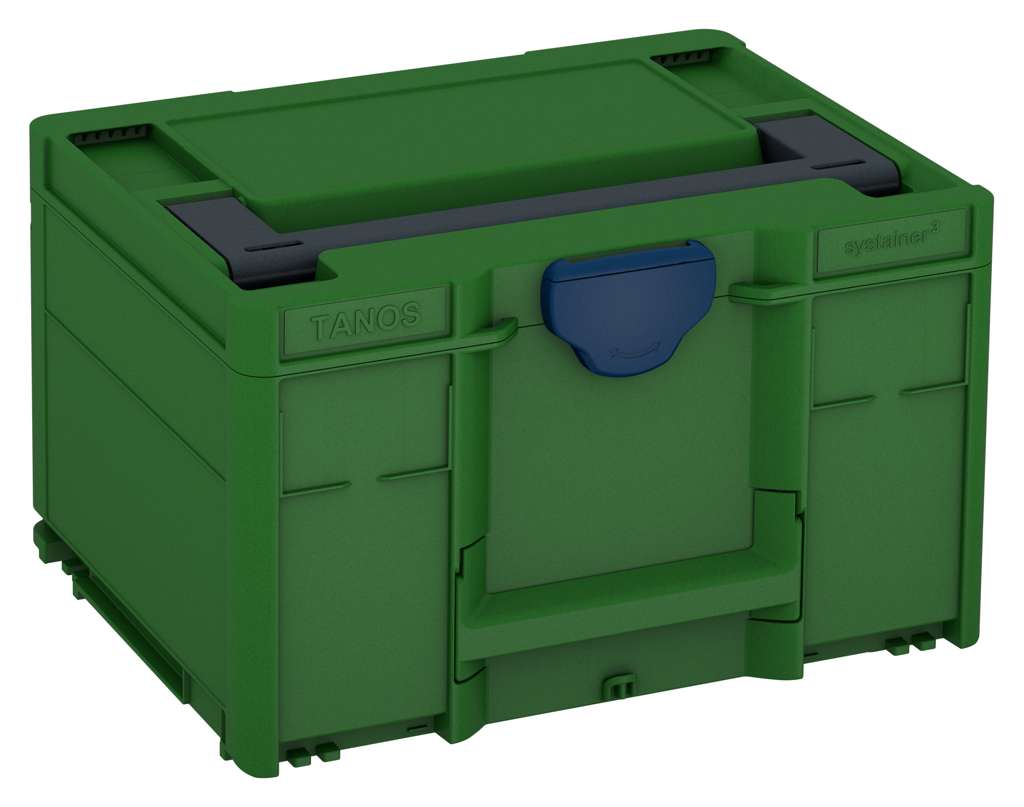 Systainer³ M 237, Emerald Green with Anthracite lid handle and Sapphire Blue catches