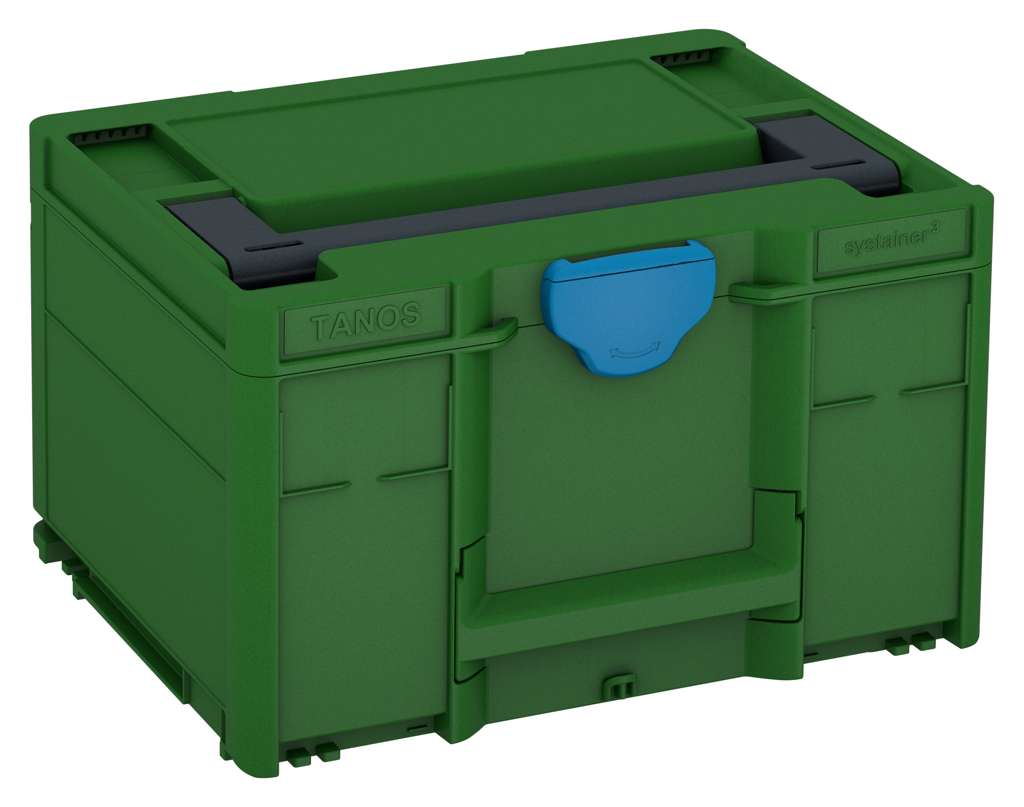 Systainer³ M 237, Emerald Green with Anthracite lid handle and Sky Blue catches