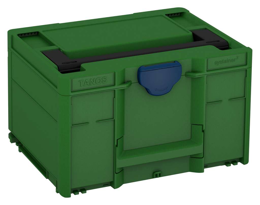 Systainer³ M 237, Emerald Green with Black lid handle and Sapphire Blue catches