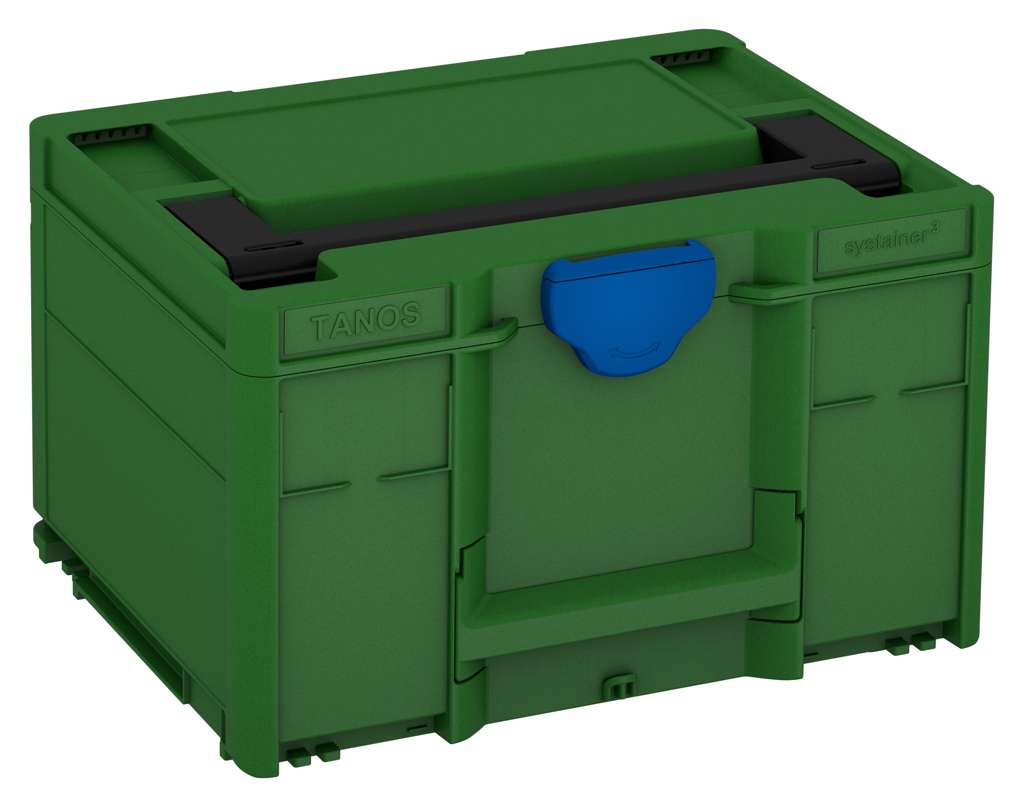 Systainer³ M 237, Emerald Green with Black lid handle and Signal Blue catches