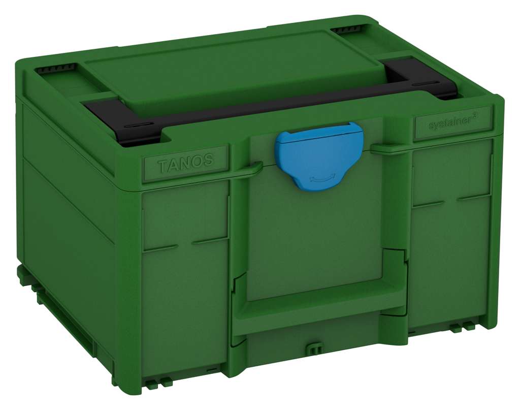 Systainer³ M 237, Emerald Green with Black lid handle and Sky Blue catches