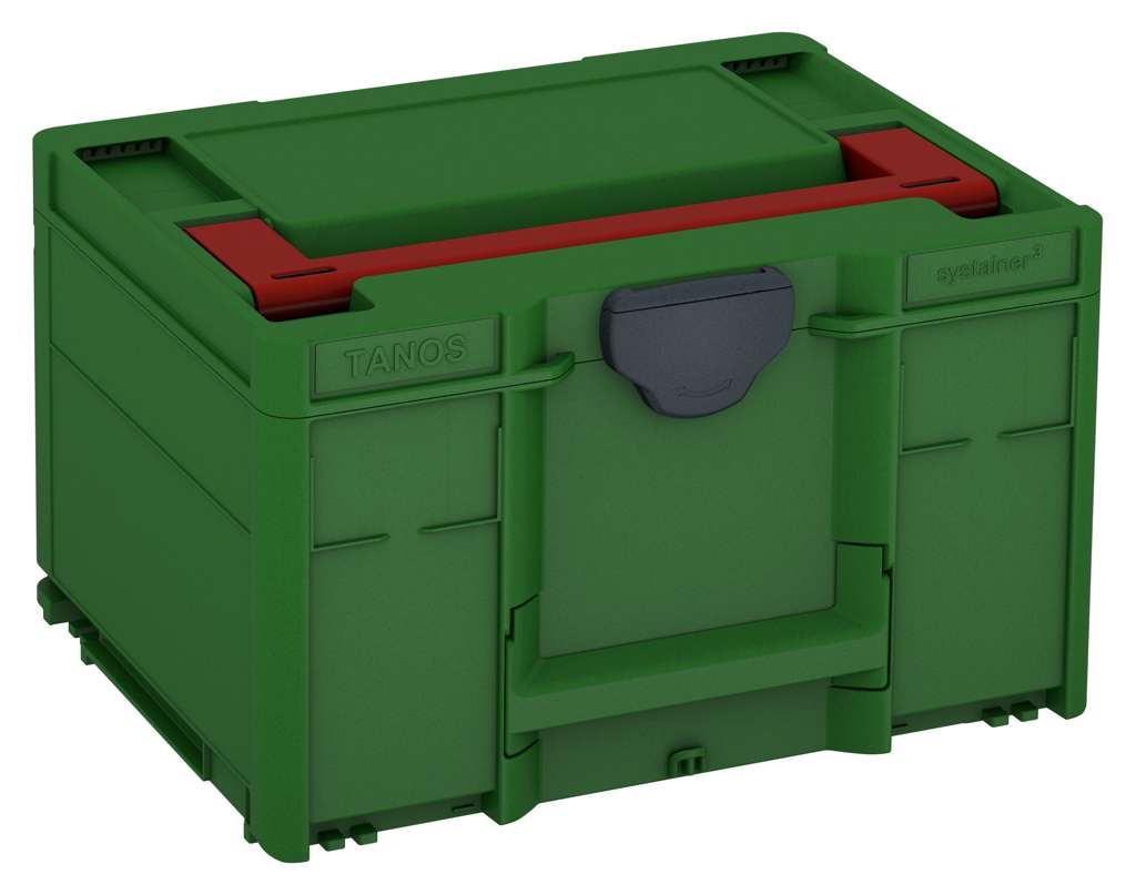 Systainer³ M 237, Emerald Green with Carmine Red lid handle and Anthracite catches