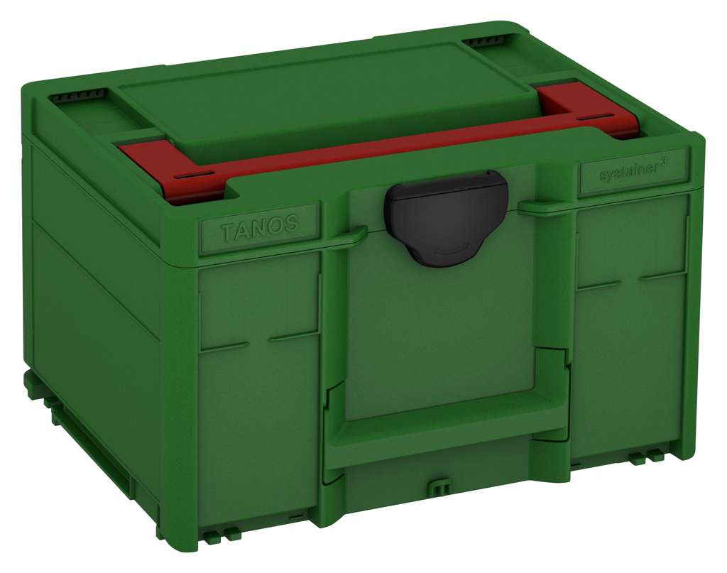 Systainer³ M 237, Emerald Green with Carmine Red lid handle and Black catches