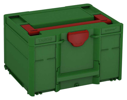 Systainer³ M 237, Emerald Green with Carmine Red lid handle and Carmine Red catches