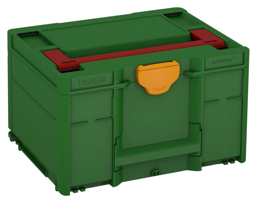Systainer³ M 237, Emerald Green with Carmine Red lid handle and Daffodil Yellow catches