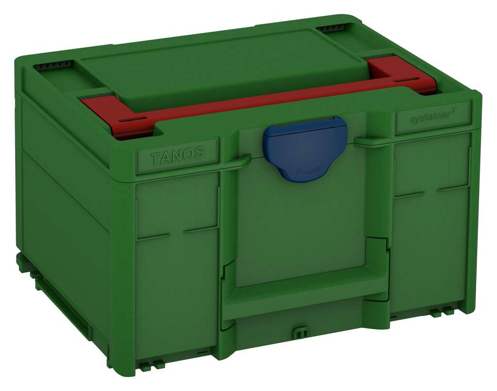 Systainer³ M 237, Emerald Green with Carmine Red lid handle and Sapphire Blue catches